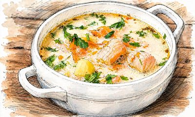 Лохикейтто — карело-финский суп с лососем и сливками