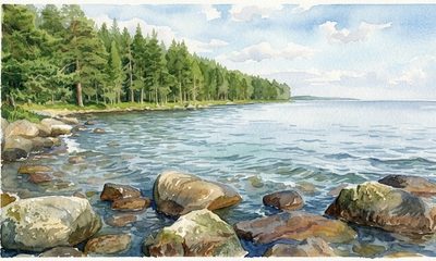 Онежское озеро — второе пресноводное озеро Европы
