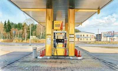Заправки на трассе А-121 и в Сортавала